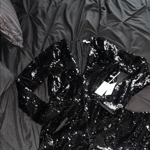 GOOD AMERICAN BLACK SEQUIN . New with tags JUMPSUIT perfect for the holidays 🖤